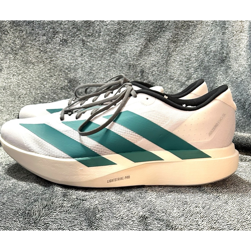 adidas Adizero Evo SL White Pure Teal Size 14 Men's